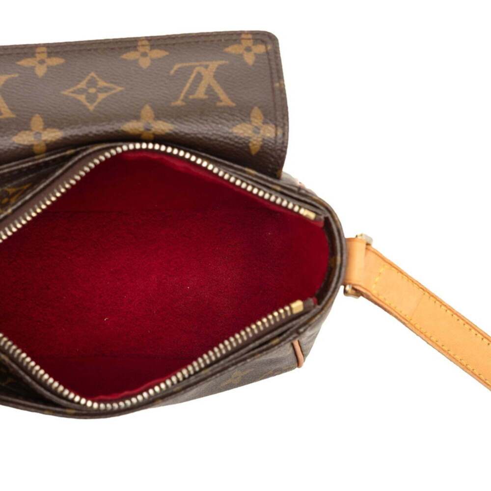 LOUIS VUITTON Authentic Brown Monogram Leather Shoulder Bag - Picture 4 of 6